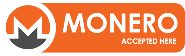 Monero Casino 2019, XMR logo with accepted here text